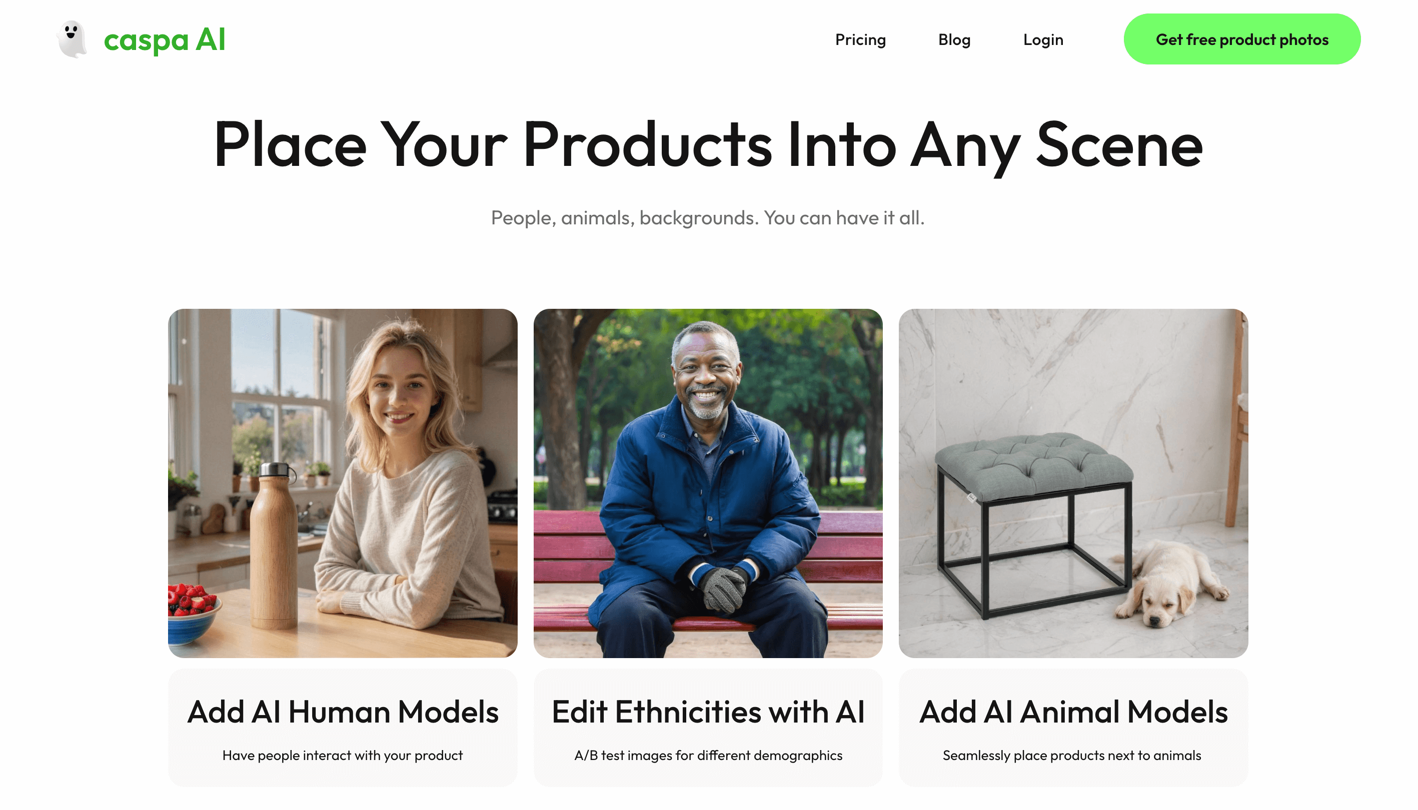 Caspa AI: Crea e Modifica Immagini di Prodotti Realistiche per E-Commerce